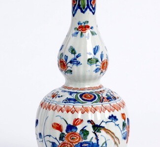 Pieter Adriaensz Gourd Shaped Delftware Vase