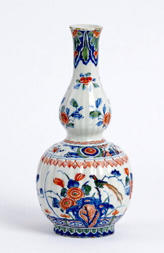 Pieter Adriaensz Gourd Shaped Delftware Vase