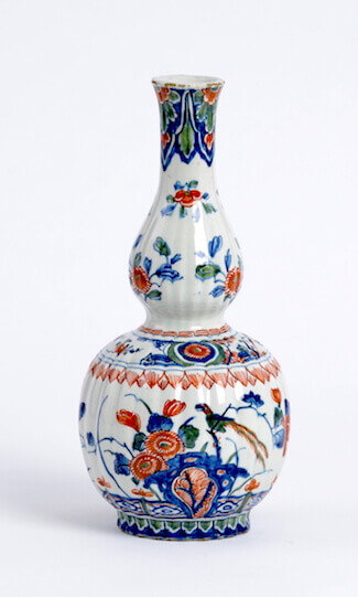 Pieter Adriaensz gourd shaped delftware vase