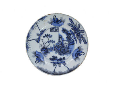Delftware Blue And White Plate Aronson Antiquairs