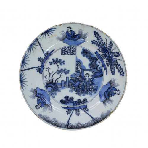 Delftware Blue And White Plate Aronson Antiquairs