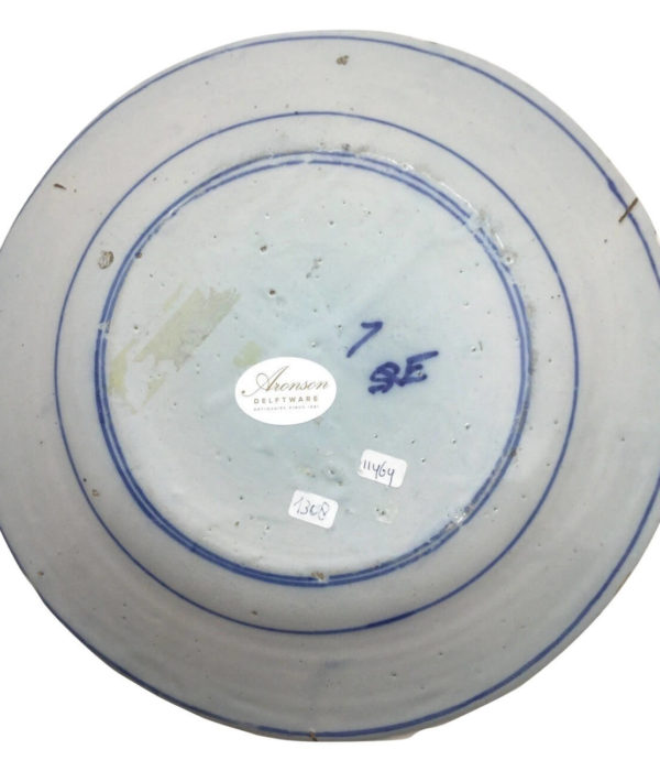 D1308. Blue and White Plate - Image 2
