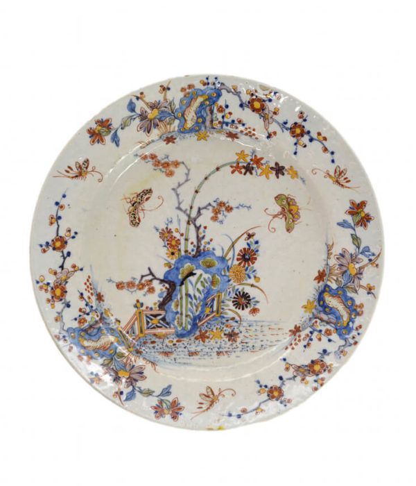 antique polychrome plate