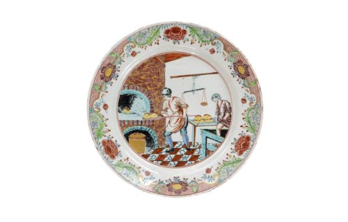 Antique Petit Feu Bakery Plate Aronson Antiquairs