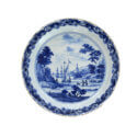 D514. Blue And White Deep Plate