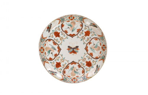 Polychrome Plate With Beautiful Butterflies At Aronson Antiquairs