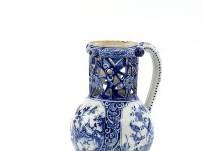 Antique Delftware Puzzle Jug