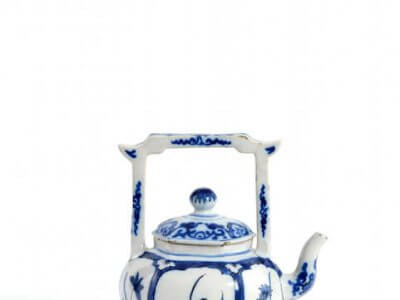 Ceramic Blue And White Teapot