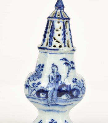 D2102. Blue And White Octagonal Sugar Caster