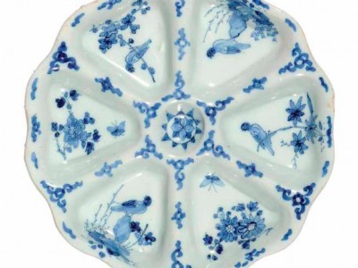 Antique Ceramic Sweetmeat Dish, Delft Created
