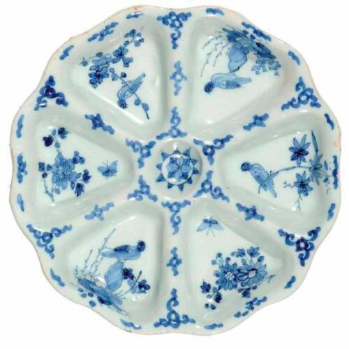 Antique Ceramic Sweetmeat Dish, Delft Created