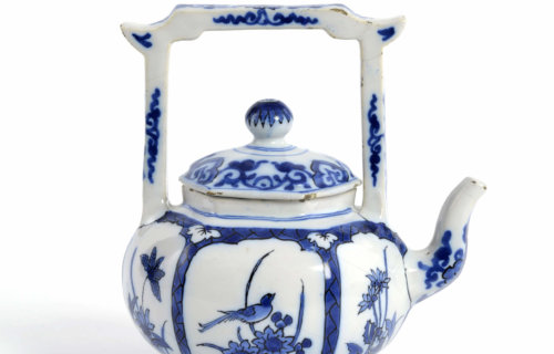 Delftware Teapot Antique Aronson Antiquairs