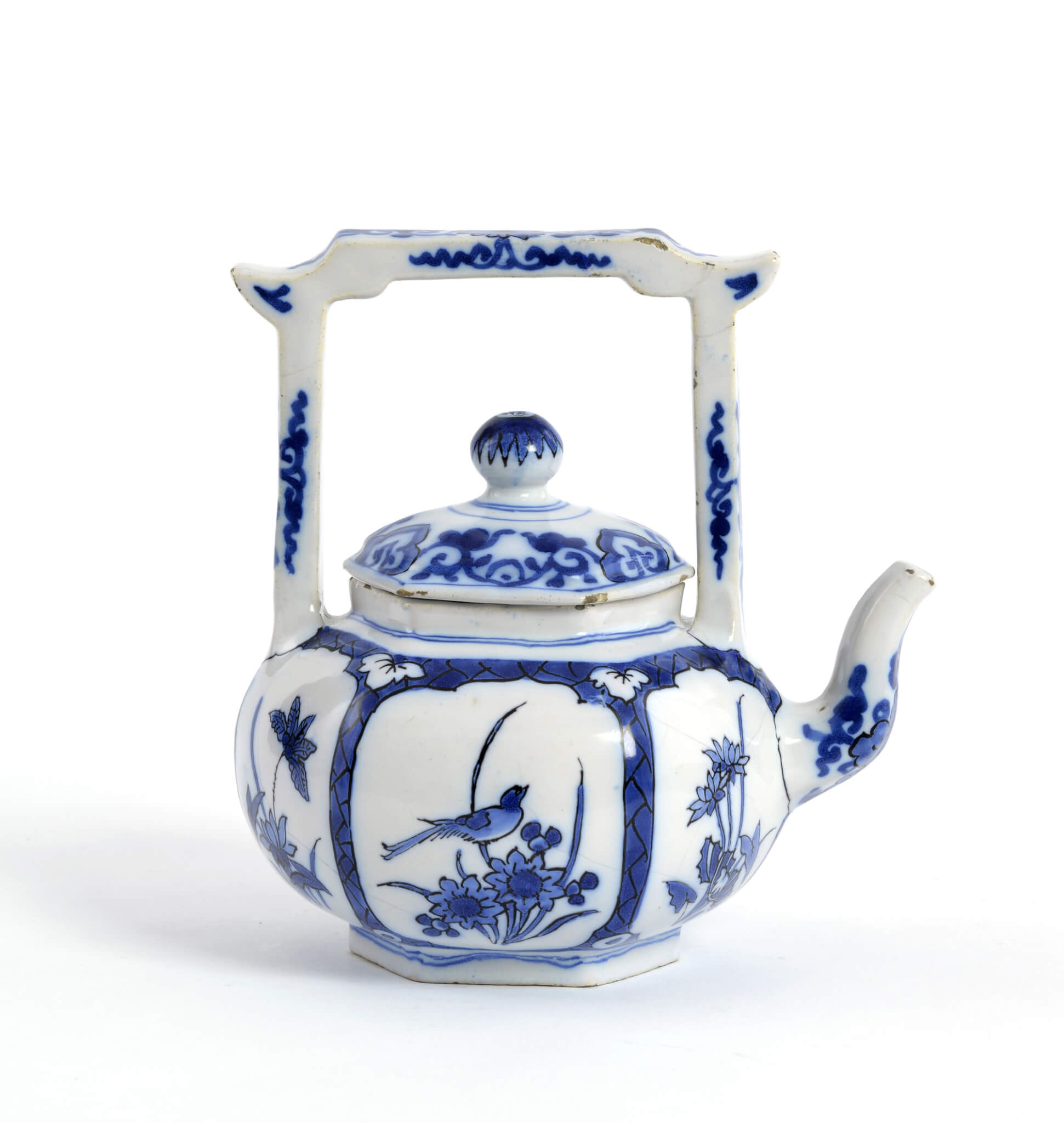 Delftware teapot Antique Aronson Antiquairs