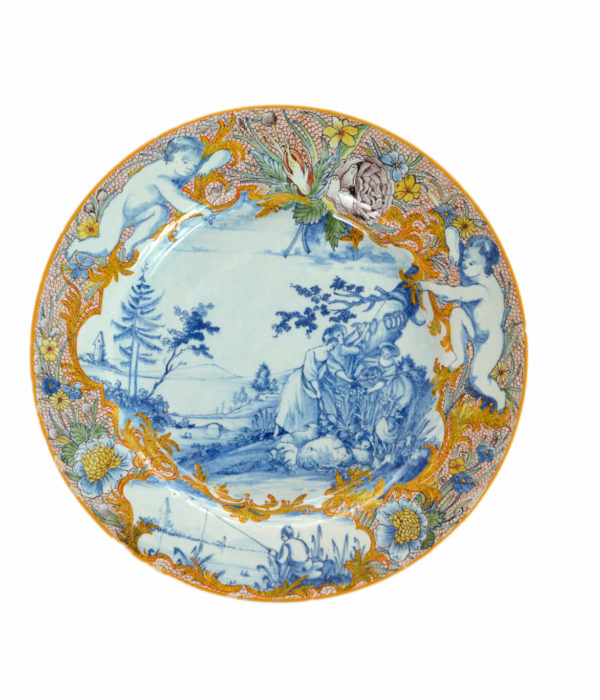 polychrome antique plate