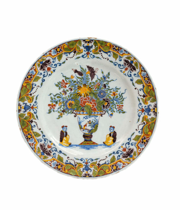 Aronson antiquairs polychrome plate