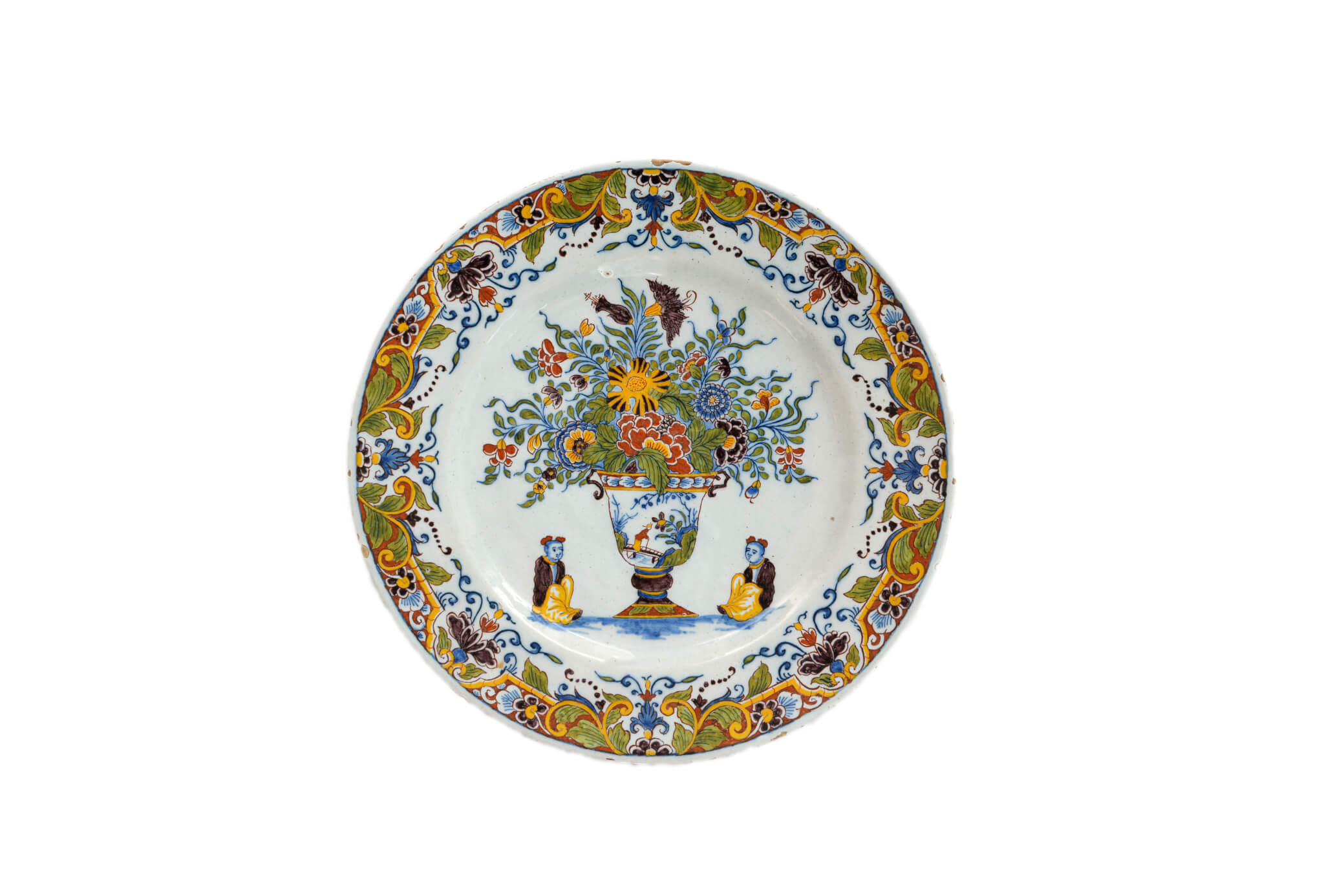 Aronson antiquairs polychrome plate