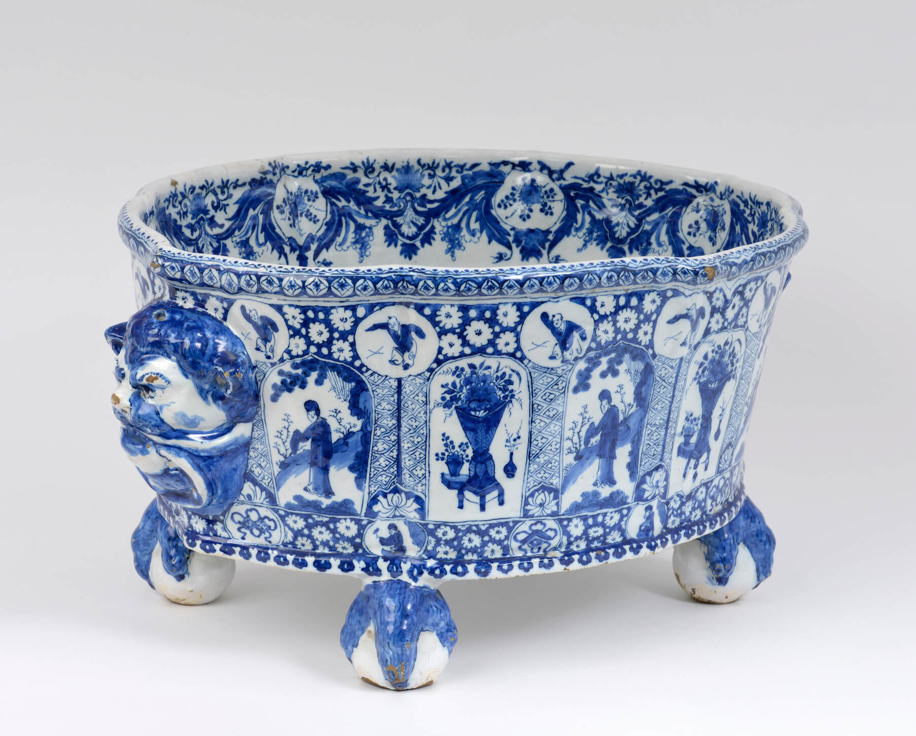 Antique Delftware wine cooler