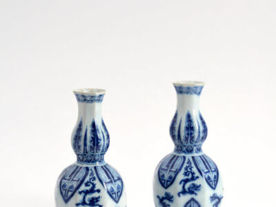 Aronson Antiquairs Delftware Gourd Shaped Vases