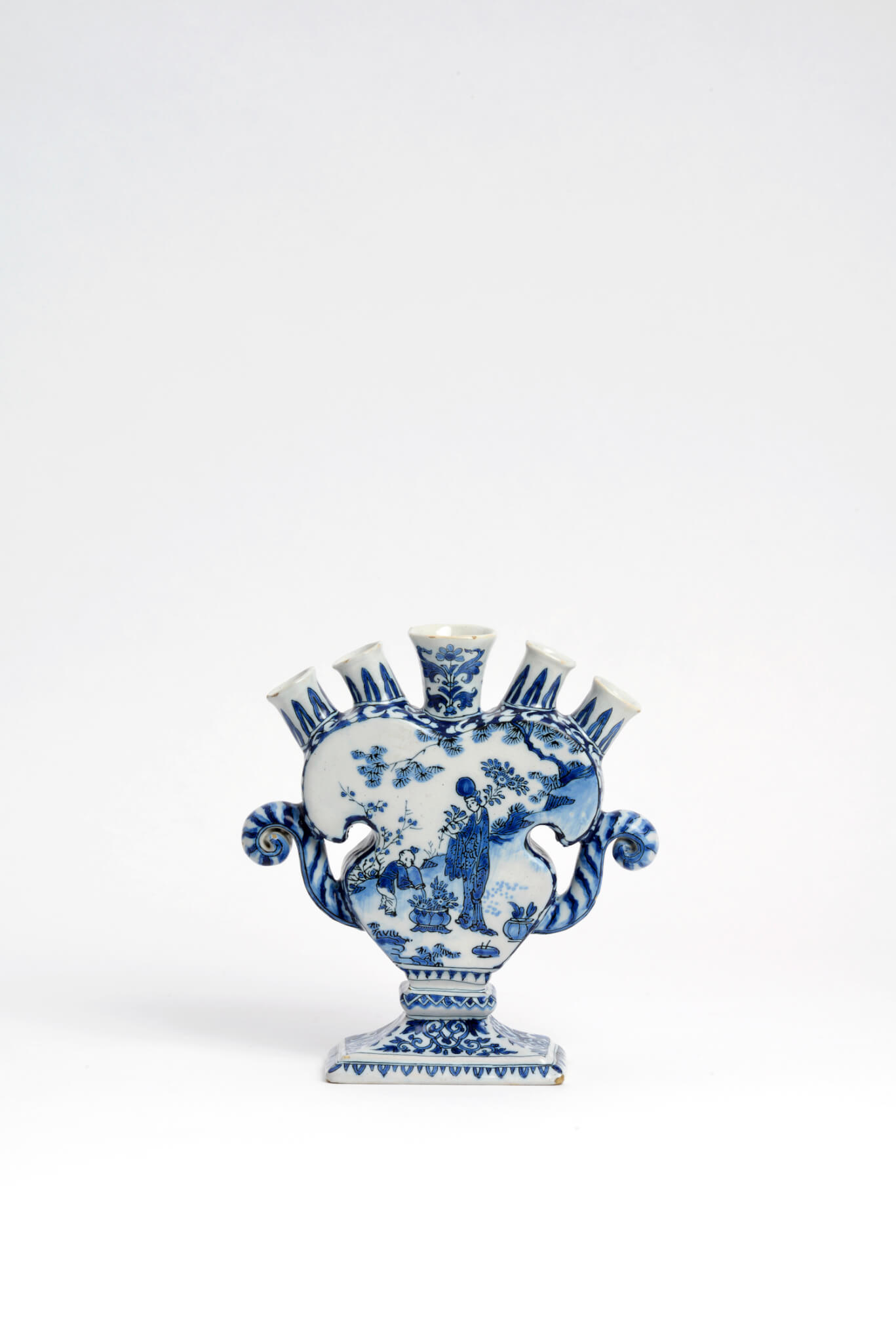 antique delftware flower vase