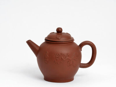 Red Antique Stoneware Teapot Aronson Antiquairs