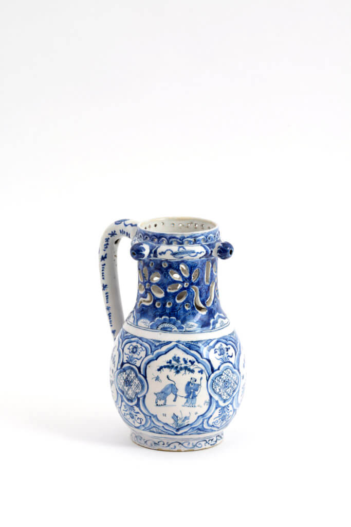 Delftware Puzzle jug Aronson Antiquairs