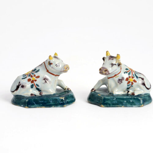 Polychrome Antique Cows Aronson Antiquairs