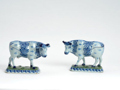 Delftware Cow Figurines