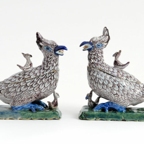 Antique Polychrome Pheasant Tureens Aronson Antiquairs