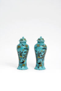 Turquoise Ceramic Vases Aronson Antiquairs