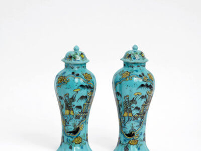 Turquoise Ceramic Vases Aronson Antiquairs