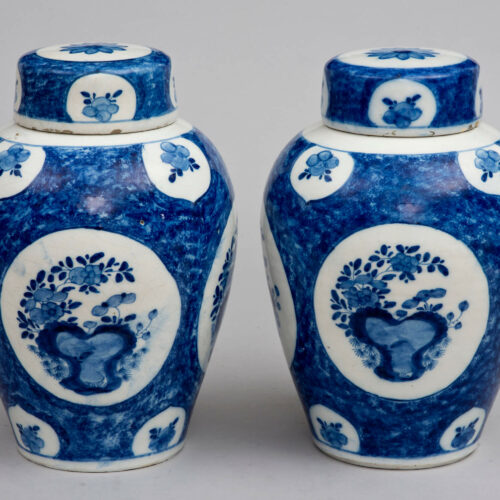 blue and white antique delftware