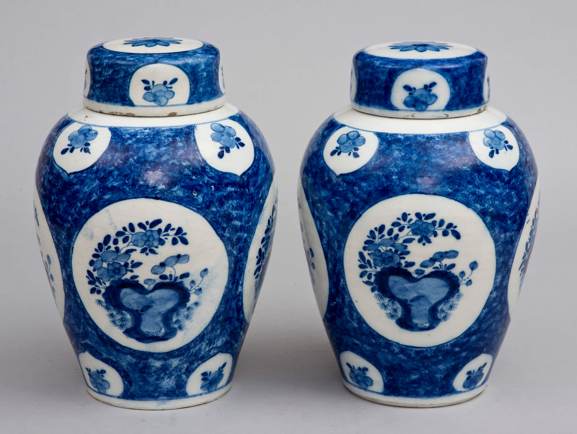 blue and white antique delftware