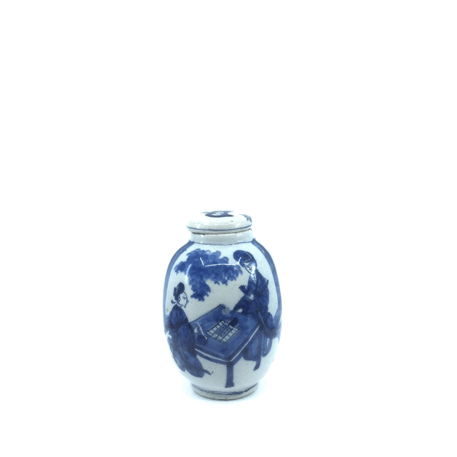 blue delftware vase 3d view