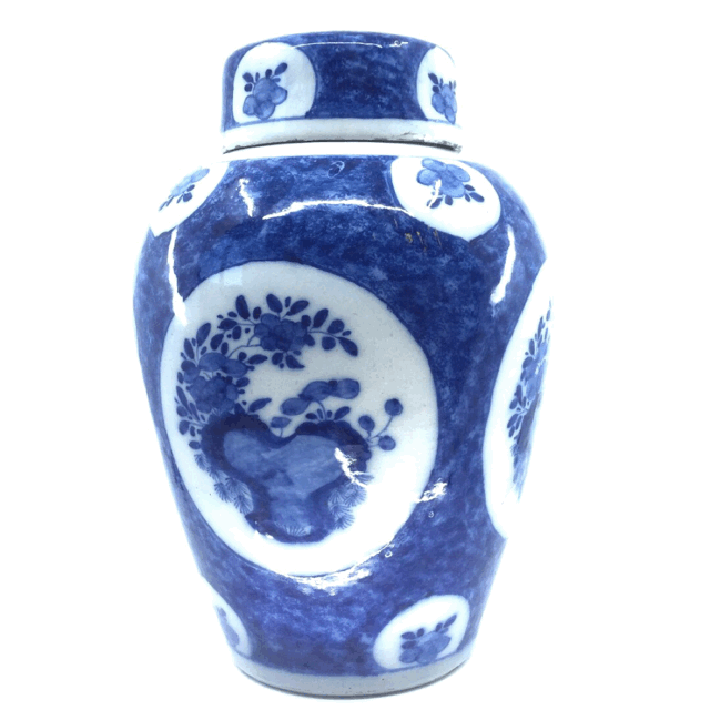 1890 gif delftware antique vase aronson