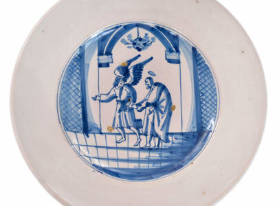 Antique Biblical Charger Delftware