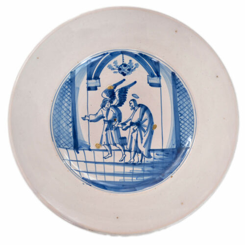Antique Biblical Charger Delftware