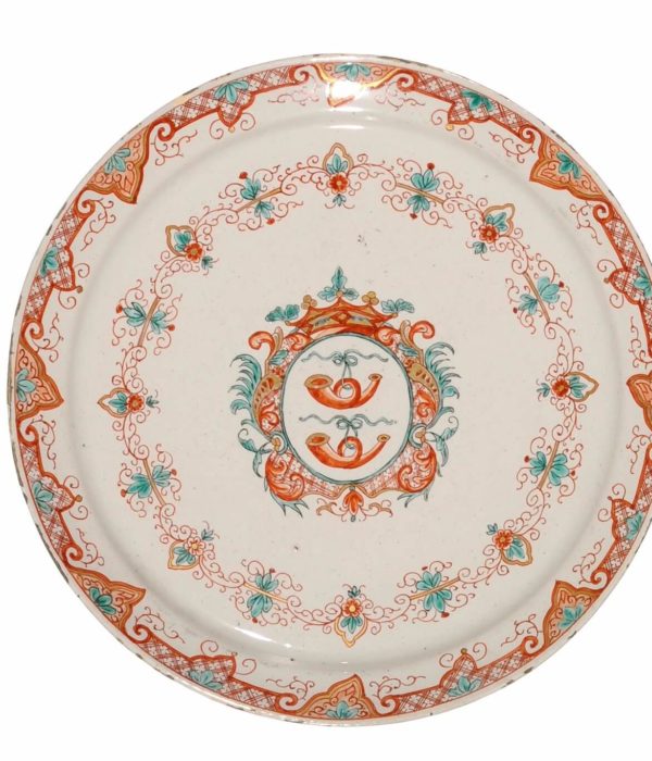 antique polychrome plate