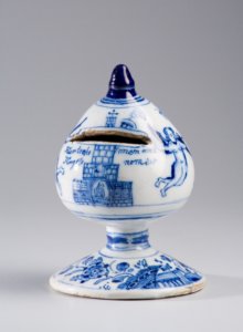 Antique Delftware Money Bank