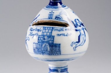 Antique Delftware Money Bank