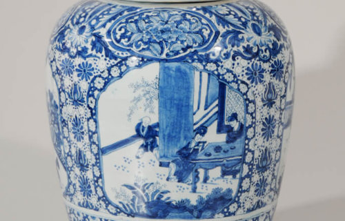 Ceramic Large Jar Antique Delftware