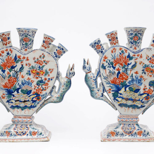 Cashmere Dutch Delft Pottery Vases