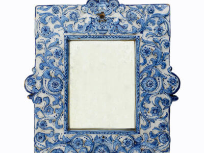 Antique Ceramic Mirror Frame Aronson Antiquairs