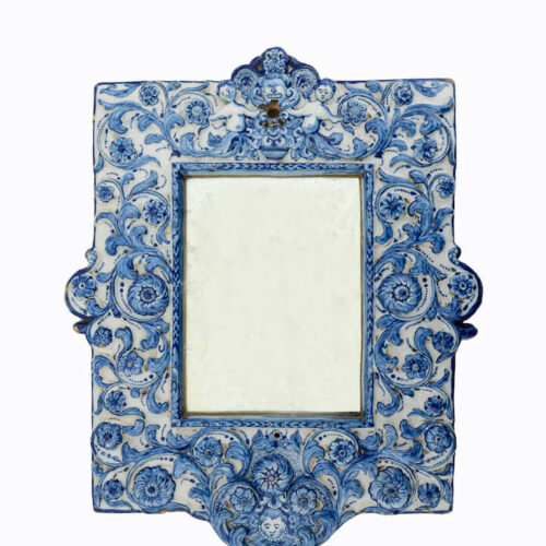 Antique Ceramic Mirror Frame Aronson Antiquairs