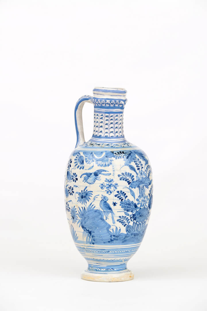 Antique Delftware jug available at Aronson Antiquairs
