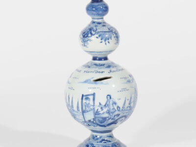 Antique Delftware Money Bank