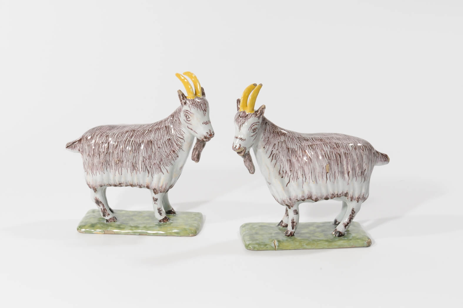Object no. D.1152 Pair of Polychrome Figures of Goats Pair of Polychrome Figures of Goats