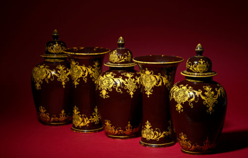 Brown-glazed Garniture