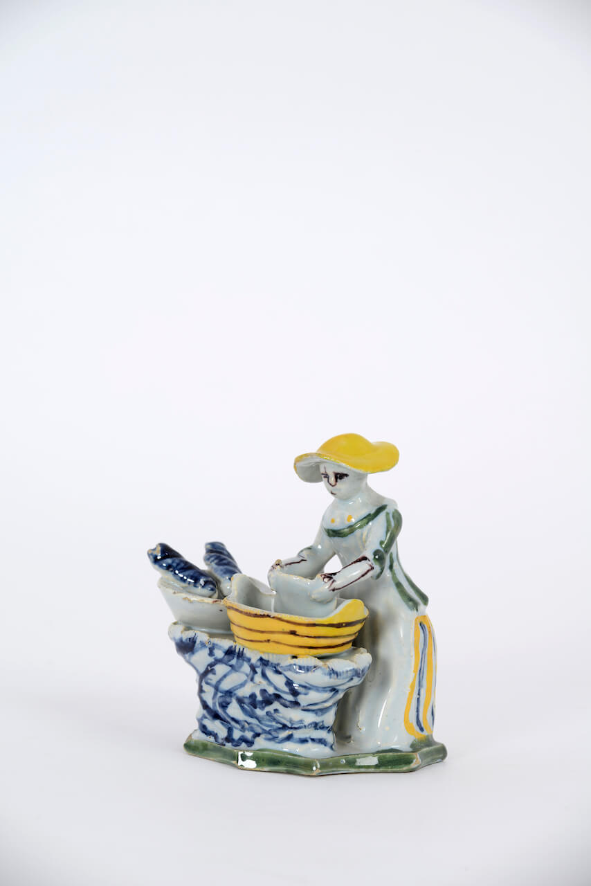 1937. Polychrome Figure of a Laundress