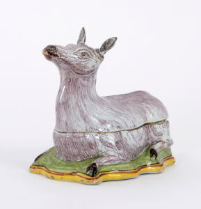 Polychrome Hind Tureen And Cover