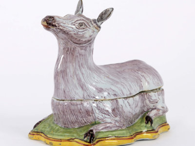 Polychrome Hind Tureen And Cover